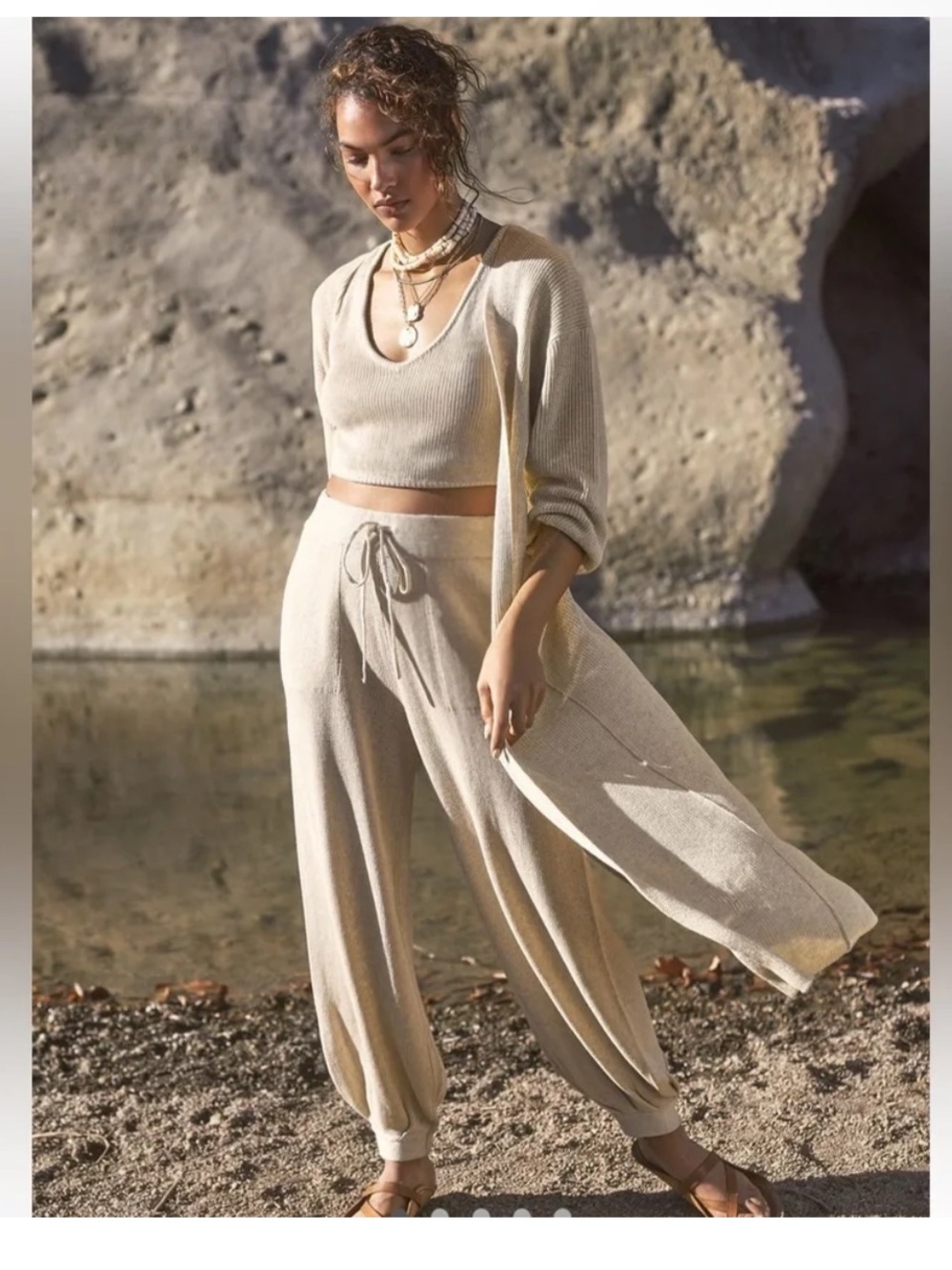 Free People Beach oversized knit duster cardigan - Picture 6 of 8